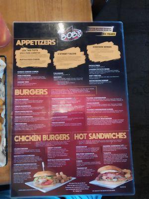 Regular menu