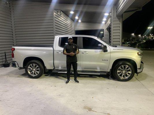 Myself and my new truck thanks to THE LAMARQUE FAMILY