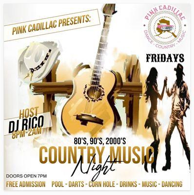 Country Music Night Fridays!