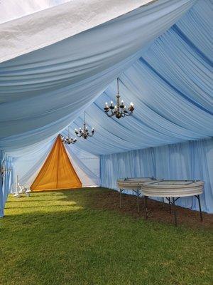 Amazing draped canopy