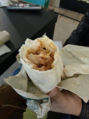 Chicken burrito (from #1 meal)