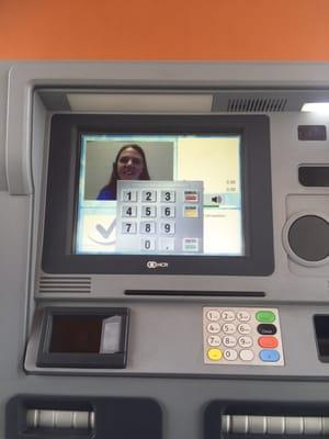 Interactive ATMing (i think the teller is inside) lol YEP THERE SHE IS!!!