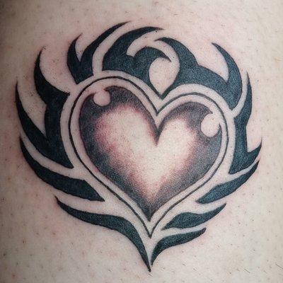 Nice little tribal heart, Valentine's day Special by Jim Sweeney at Forever Art Tattoo