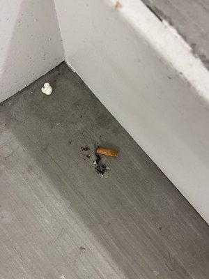 Cigarette Butts Fire Exit