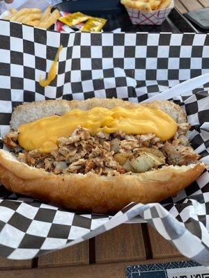 Chicken Philly Cheesesteak Sandwich