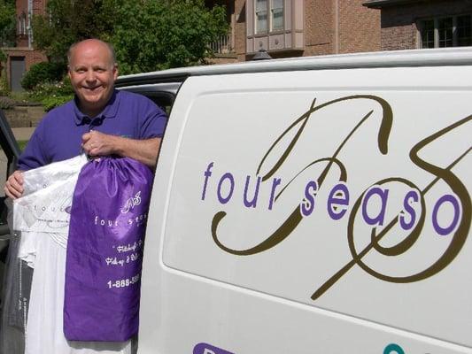 Larry the owner delivering