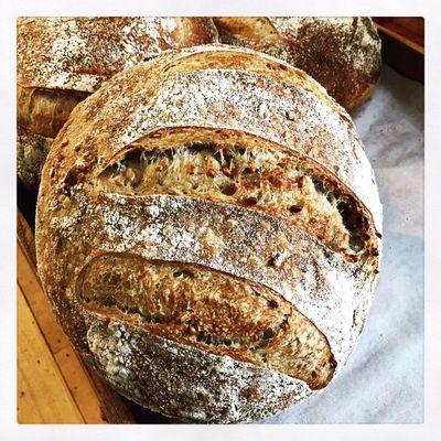 Walnut sunflower seed sourdough