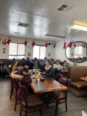 Booths and tables in the Winter