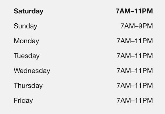 Brunswick Hannaford hours as of February 2019