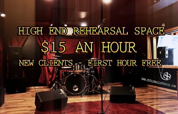 Beautiful rehearsal room at $15/hr! 
Buy a bundle of 5 rehearsals - the price goes down to $12/hour! 
Book now at 8328750277