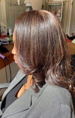 root touch up and silk press