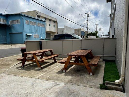 Outside seating area