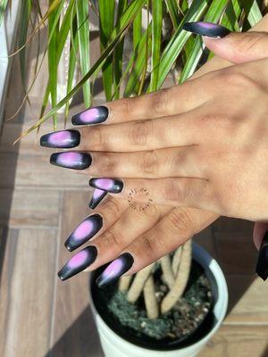 Black background with purple Ombre