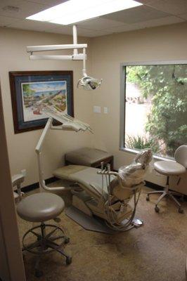 Many exam rooms at Ford Dental Group include large windows letting in natural light.