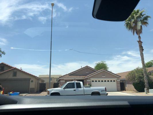 Crack expanded across the windshield