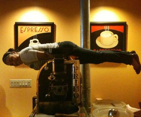 Tiffany planking on the roaster.