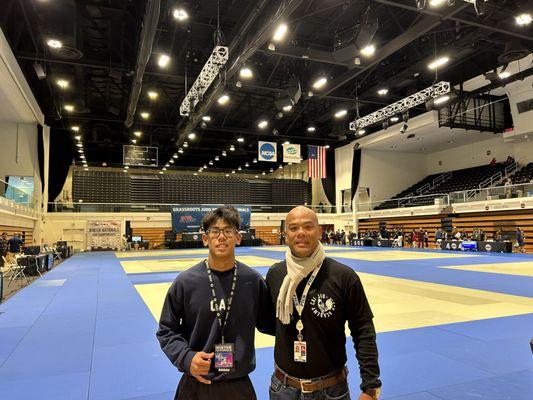 Sensei and Brandon at the Judo Winter Nationals 2023