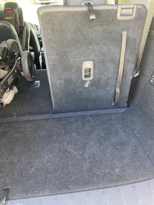 Truck area, they did not vacuum.