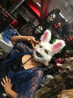 Found an amazing bunny mask