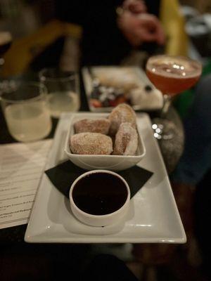 Italian donuts with fruit preserves