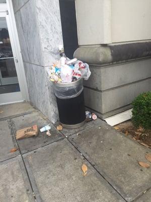 Trash outside the store. Messy inside and out. Management needs to fix this