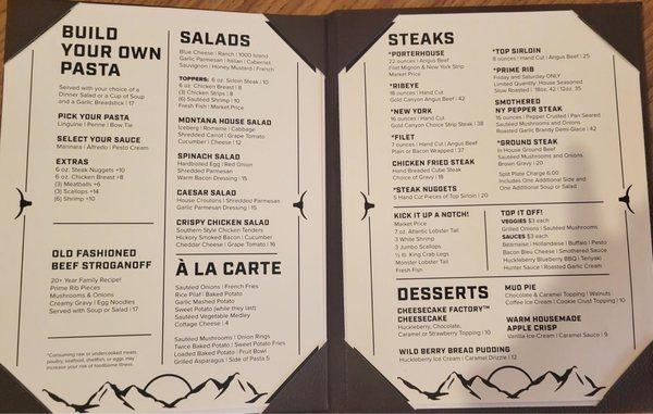 New menu, new prices as 6/2/22