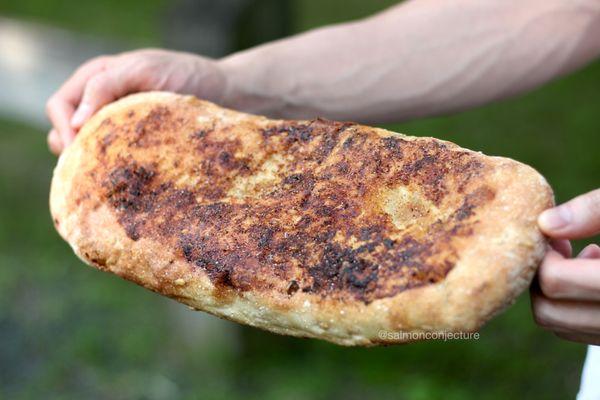 Roasted garlic duck fat ciabatta ($6)