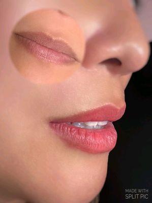 Natural lip blushing