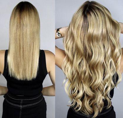 Beaded Weft Row Hairextensions