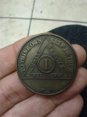 Front of One Year token