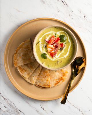 Green Curry Rib-Eye with Roti