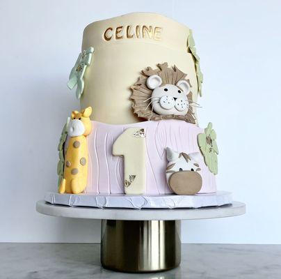 Safari cake. Birthday cake. Kids birthday cake. Custom cake in San Francisco