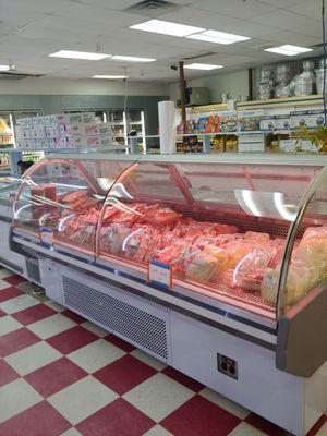 New fresh food coolers for the meat selection.