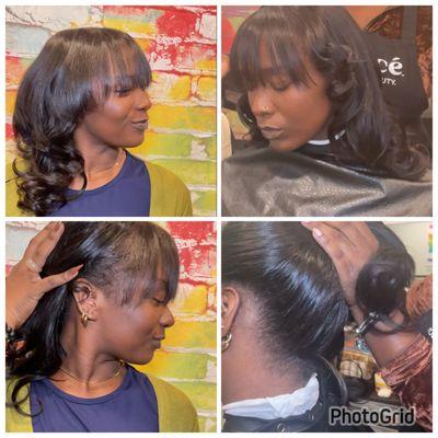 Versatile sew in with bangs