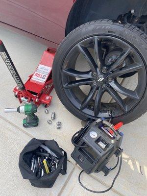 Tire repair service