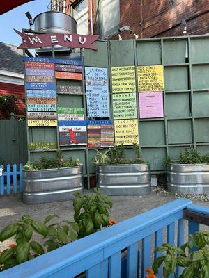 Menu board