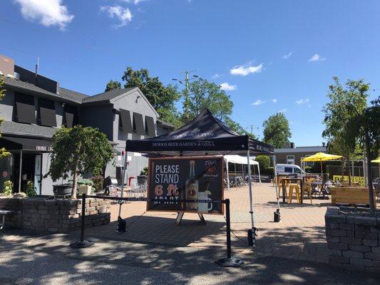 Outdoor patio just opened