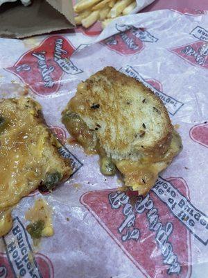 If you like a soggy grilled cheese with green chile sauce instead of chopped green chile, Bob's is the place for you.