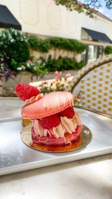 Raspberry Lychee Large Macaron | Instagram @restaurant_aholic