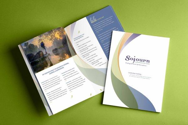 Soujourn Communications needed a revamp of 10-year-old marketing collateral, giving it an organic feel.