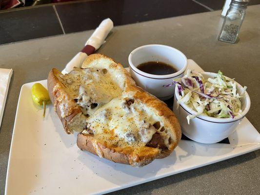 excellent French dip special w slaw $13 lunch