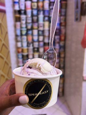 One scoop of Honey lavender ice cream