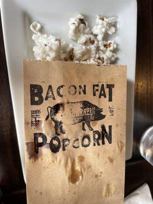 Bacon fat popcorn - so yummy