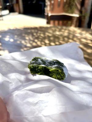 Matcha crinkle cookie