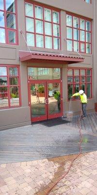 Apartment steel entrance awning