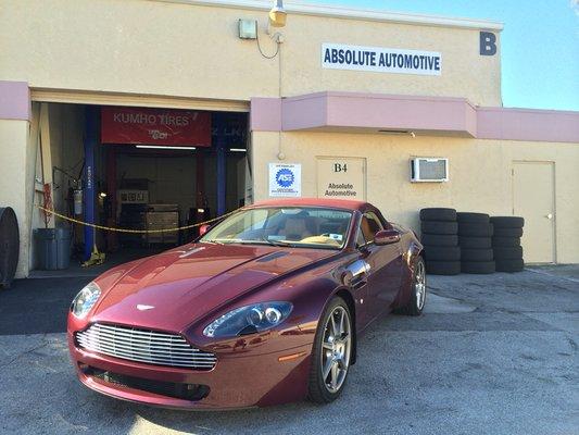 Aston Martin Vantage in for the mysterious Check Engine light