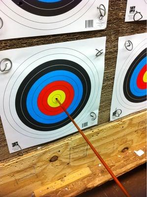 My first arrow got bullseye.