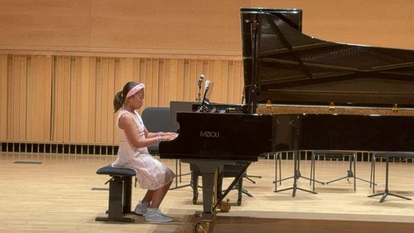 Our daughter during a spring recital held at Hofstra