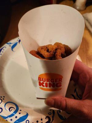 Order of onion rings less than half full