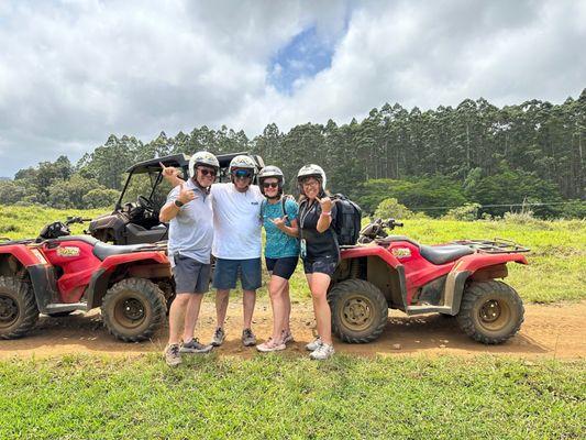 Two couples with varying degrees of ATV experience, all had an incredible experience on this ride!